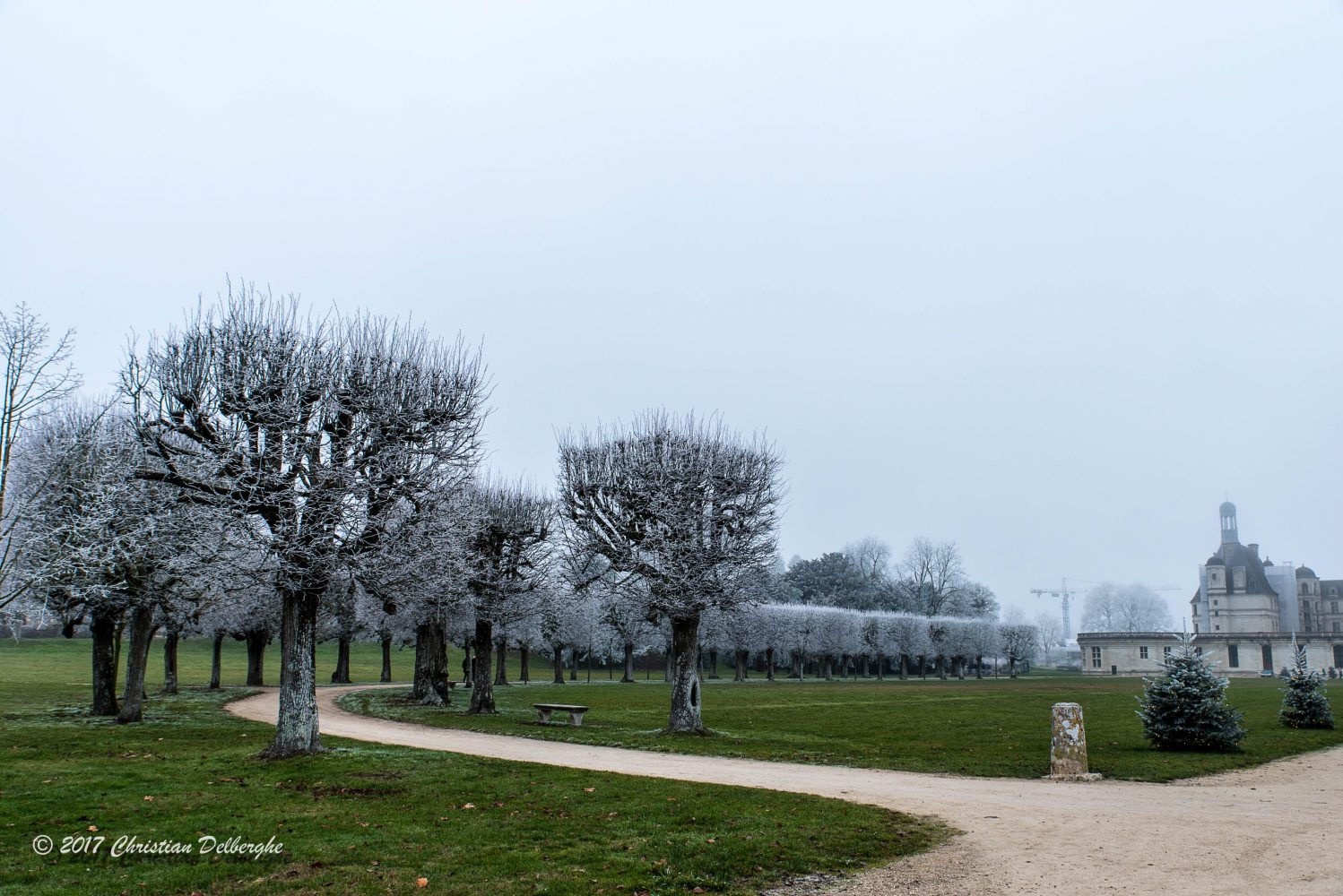 Chambord sous le givre